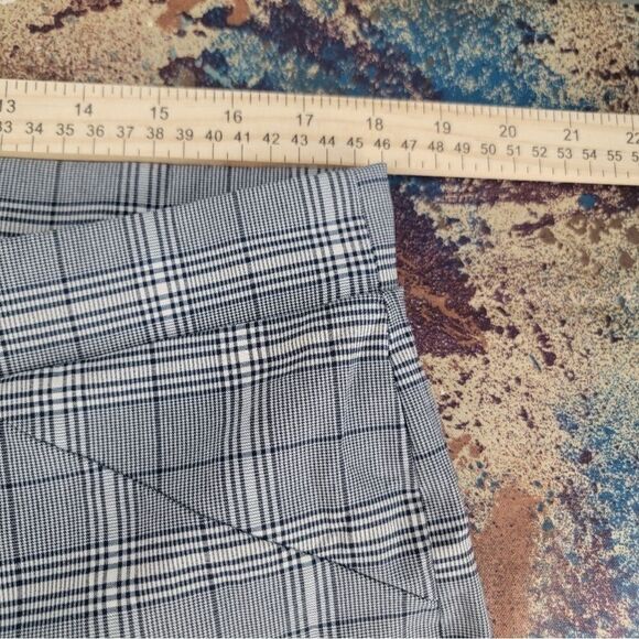 Simply Vera Wang Gray Plaid Skinny Pants, Pull Up, Size 2 XXL Long False Pockets - Picture 10 of 13